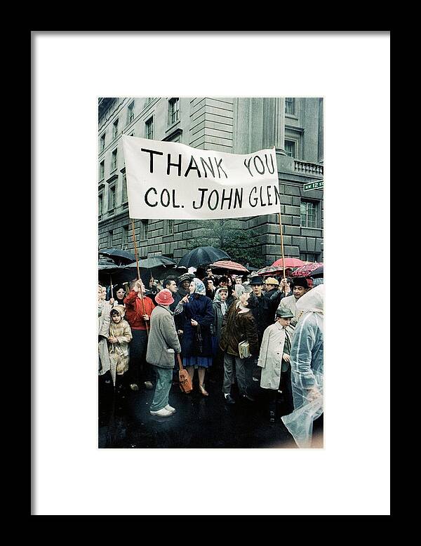 1960-1969 Framed Print featuring the photograph John Glenn Parade by Art Rickerby