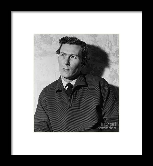 People Framed Print featuring the photograph John Osborne In Contempletive Headshould by Bettmann