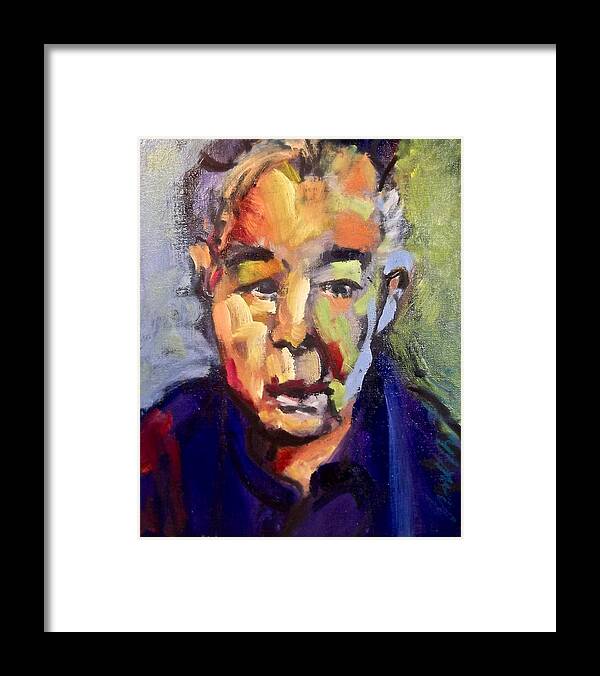 Painting Framed Print featuring the painting John Prine by Les Leffingwell