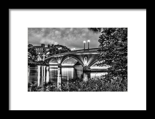 America Framed Print featuring the photograph Monochrome Passage Over The Weeks Footbridge Of Cambridge by Gregory Ballos
