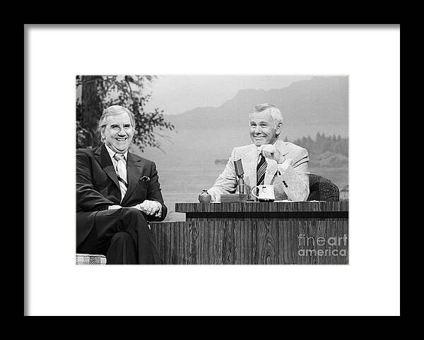 Event Framed Print featuring the photograph Johnny Carson And Ed Mcmahon by Bettmann