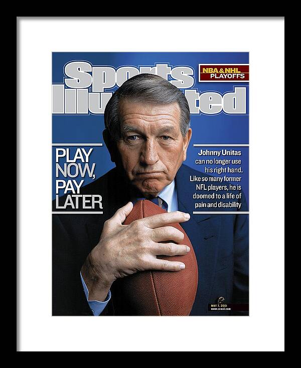 Magazine Cover Framed Print featuring the photograph Johnny Unitas Sports Illustrated Cover by Sports Illustrated