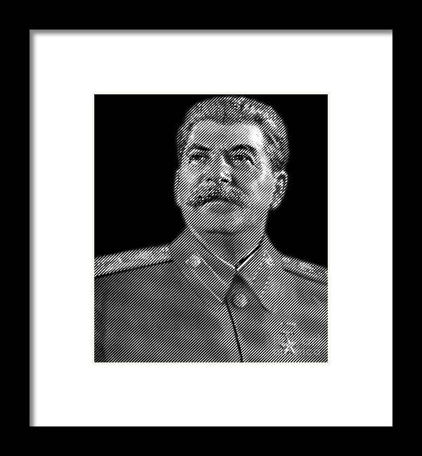 Stalin Framed Print featuring the digital art Josef Stalin by Cu Biz