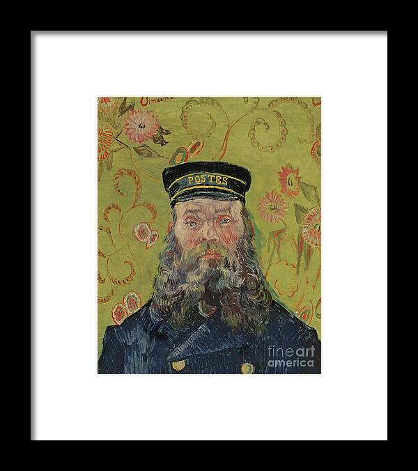 Wallpaper Framed Print featuring the painting Joseph-Etienne Roulin, 1889 by Vincent Van Gogh