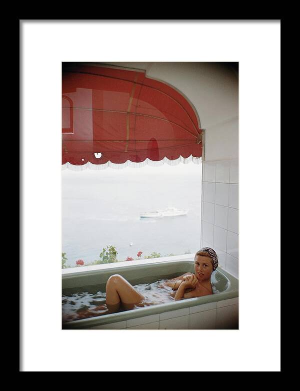 1950-1959 Framed Print featuring the photograph Judy Dugdale by Slim Aarons