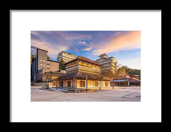 Cityscape Framed Print featuring the photograph Kaga Onsen, Japan At The Yamashiro by Sean Pavone