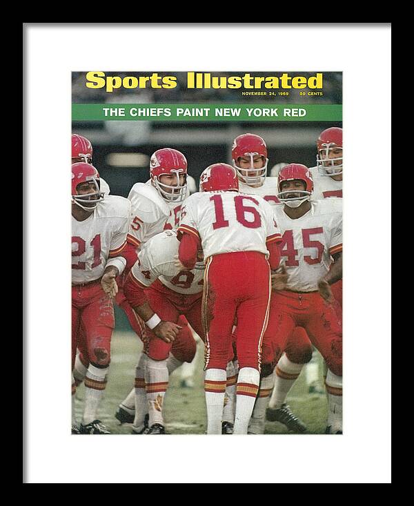 Magazine Cover Framed Print featuring the photograph Kansas City Chiefs Offense Sports Illustrated Cover by Sports Illustrated