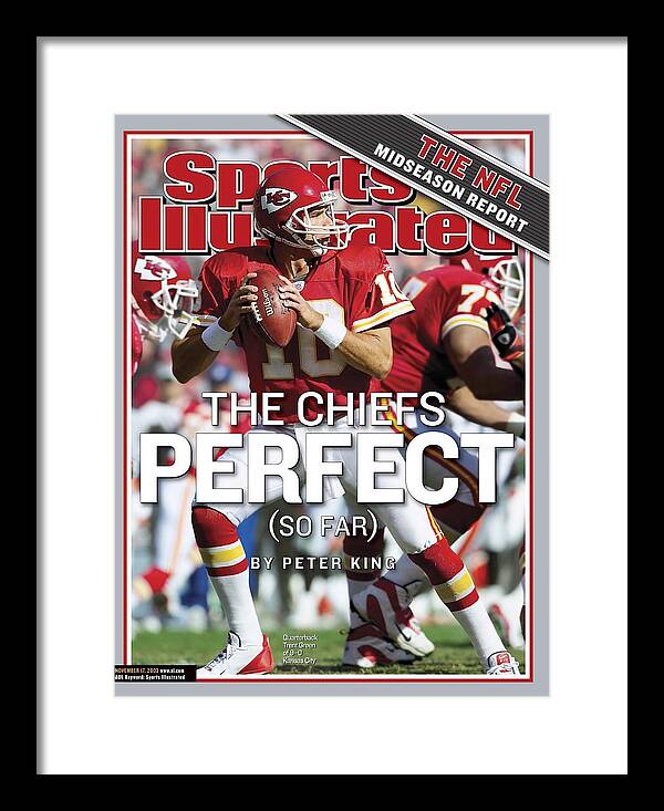 Sports Illustrated Framed Print featuring the photograph Kansas City Chiefs Qb Trent Green... Sports Illustrated Cover by Sports Illustrated