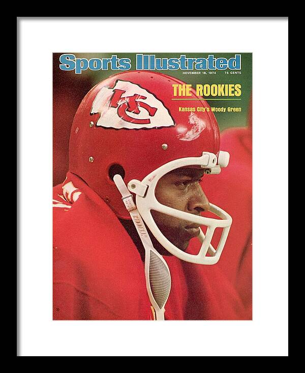Magazine Cover Framed Print featuring the photograph Kansas City Chiefs Woody Green Sports Illustrated Cover by Sports Illustrated