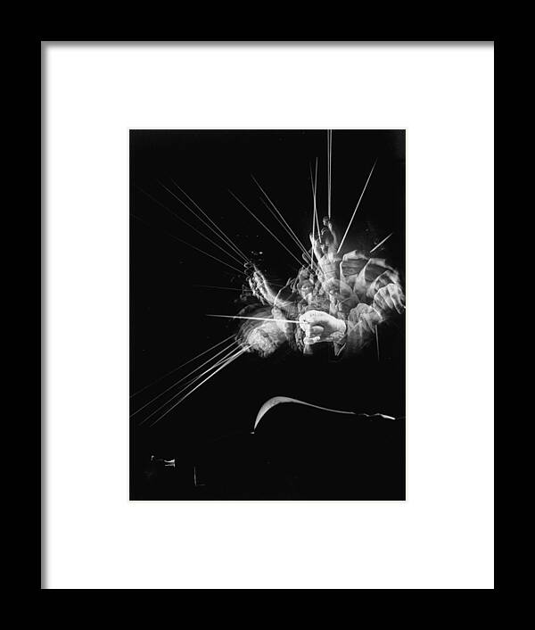 Karl Krueger Framed Print featuring the photograph Karl Krueger Conducting by Gjon Mili