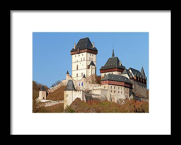 Gothic Style Framed Print featuring the photograph Karlstejn Castle, Czech Republic by Rusm