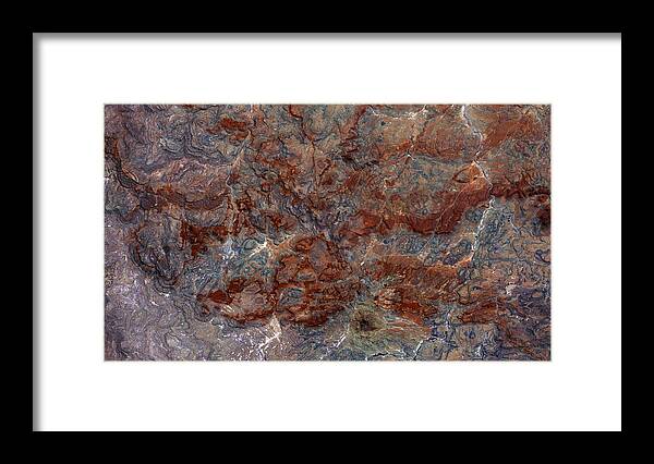 Satellite Image Framed Print featuring the digital art Karoo Hoogland, South Africa, from space by Christian Pauschert