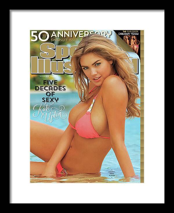 Three Quarter Length Framed Print featuring the photograph Kate Upton Swimsuit 2014 Sports Illustrated Cover by Sports Illustrated