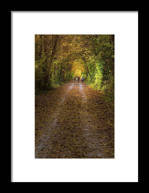 Walkers Framed Print featuring the photograph Katy Trail Fall by Joe Kopp