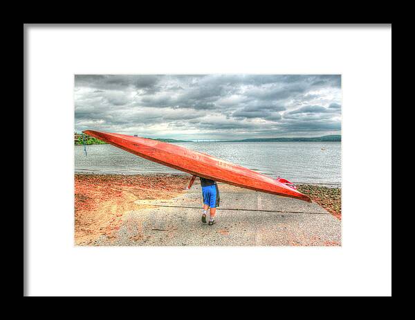 Kayak Framed Print featuring the photograph Kayak Put In by Robert Goldwitz