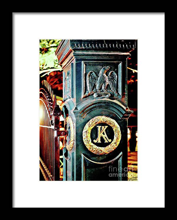 Keeneland Framed Print featuring the digital art Keeneland Gatepost 1 by CAC Graphics