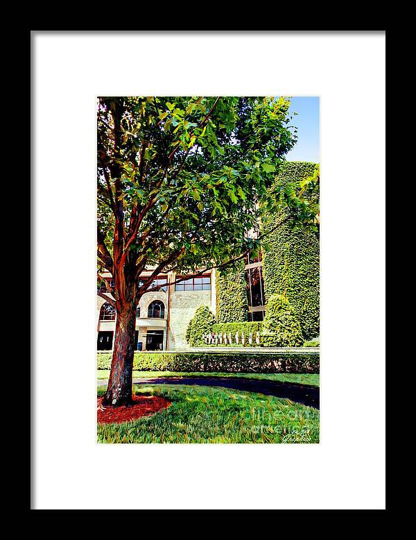 Keeneland Framed Print featuring the digital art Keeneland Sycamore Tree by CAC Graphics