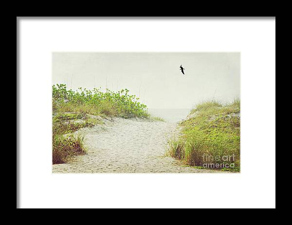 Florida Framed Print featuring the photograph Keep Calm and Go to the Beach by Hilda Wagner