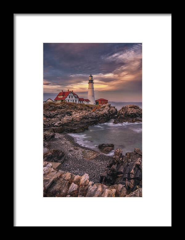 Maine Framed Print featuring the photograph Keeper of the Coast by Darren White