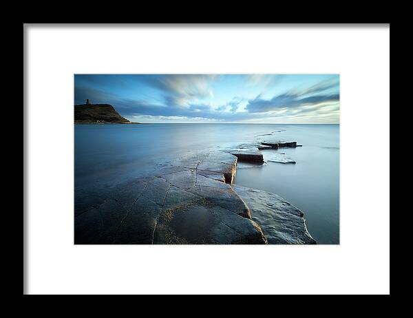 Scenics Framed Print featuring the photograph Kimmeridge Bay At Sunset, Dorset by Travelpix Ltd