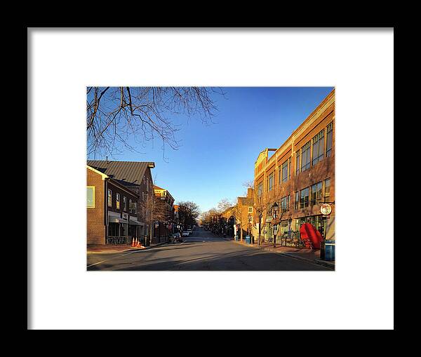 Streets Framed Print featuring the photograph King Street Sunrise by Lora J Wilson
