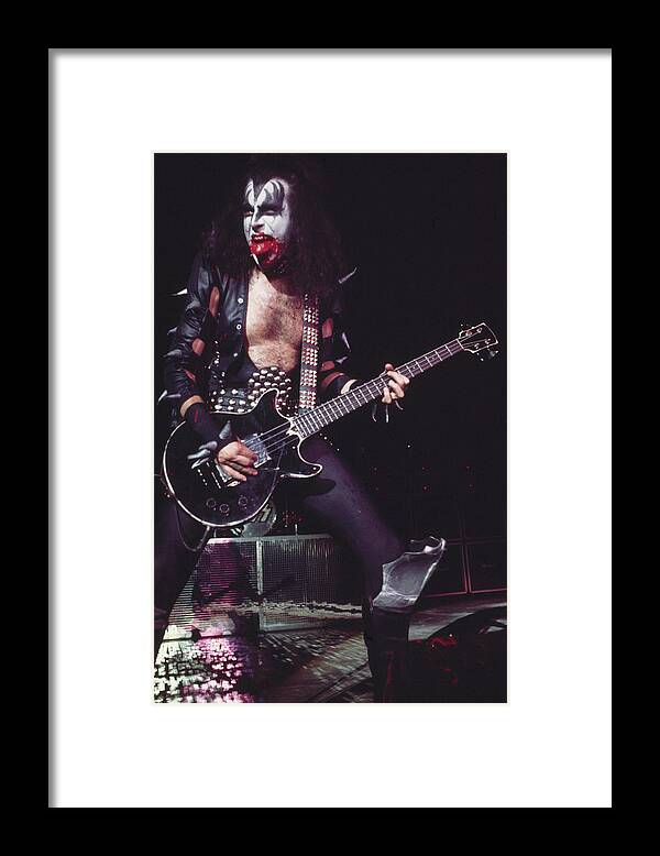 Singer Framed Print featuring the photograph Kiss In Concert by Steve Morley