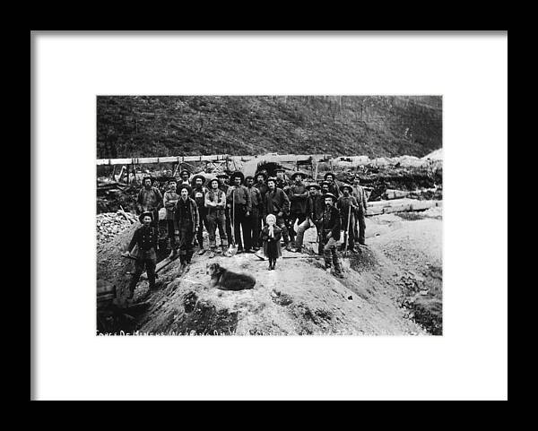 Miner Framed Print featuring the photograph Klondike Miners by Hulton Archive