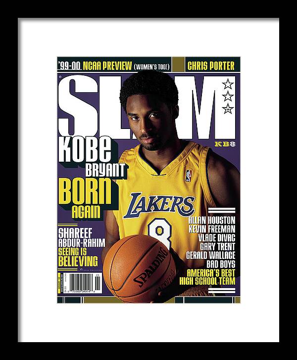 Kobe Bryant Framed Print featuring the photograph Kobe Bryant: Born Again SLAM Cover by Getty Images