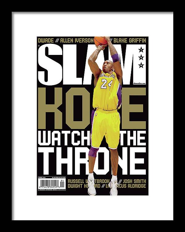 Kobe Bryant Framed Print featuring the photograph Kobe: Watch the Throne SLAM Cover by Getty Images