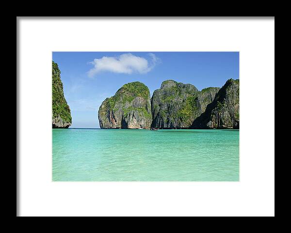 Scenics Framed Print featuring the photograph Koh Phi Phi Leh, Thailand - Maya Bay by David Min