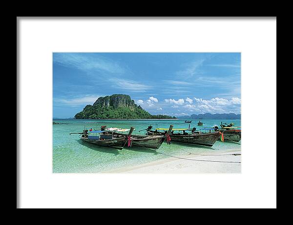 Andaman Sea Framed Print featuring the photograph Koh Thab Island, Krabi, Andaman Sea by Buena Vista Images