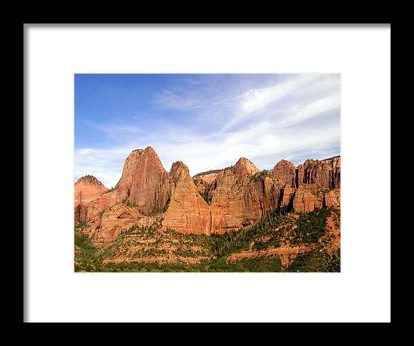 Scenics Framed Print featuring the photograph Kolob Canyons In Zion National Park by Gary Koutsoubis
