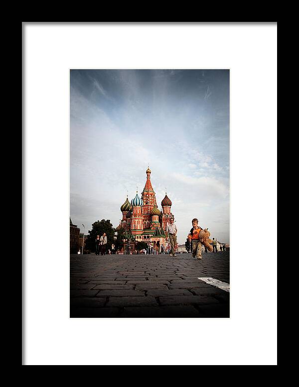 Red Square Framed Print featuring the photograph Kremlin And Red Square, Moscow, Russia by Tim E White