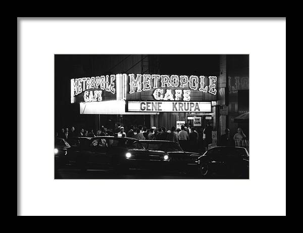 Crowd Framed Print featuring the photograph Krupa At The Metropole Cafe by I C Rapoport