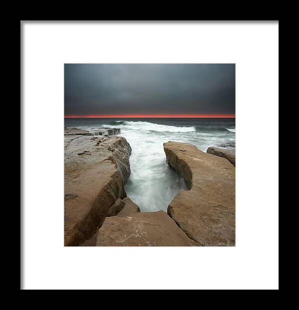 San Diego Framed Print featuring the photograph La Jolla Red Horizon by William Dunigan