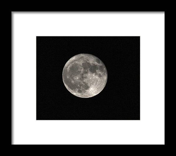 Moon Framed Print featuring the photograph La Pleine Lune by Lin Grosvenor