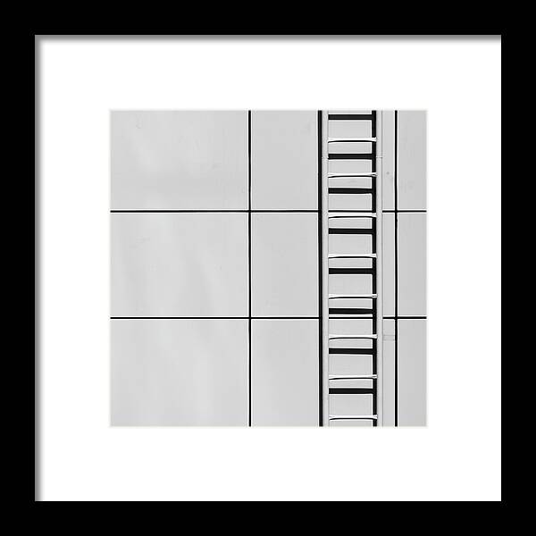 Urban Framed Print featuring the photograph Square - Ladder and Shadow by Stuart Allen