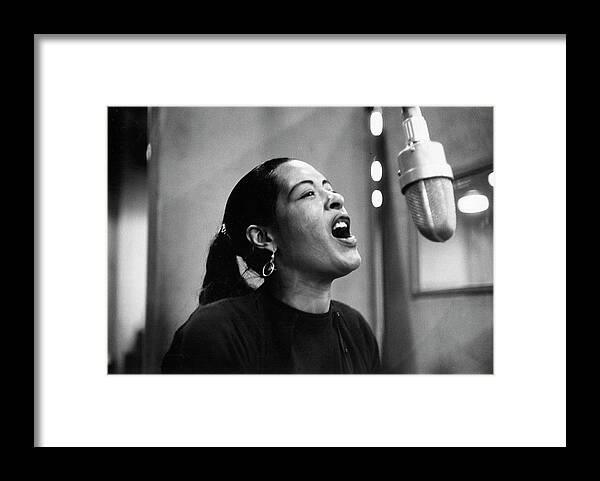 Billie Holiday Framed Print featuring the photograph Lady In Satin by Michael Ochs Archives