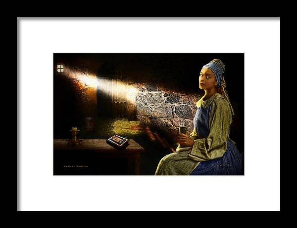 Dungeon Framed Print featuring the digital art Lady In Waiting by Mark Allen