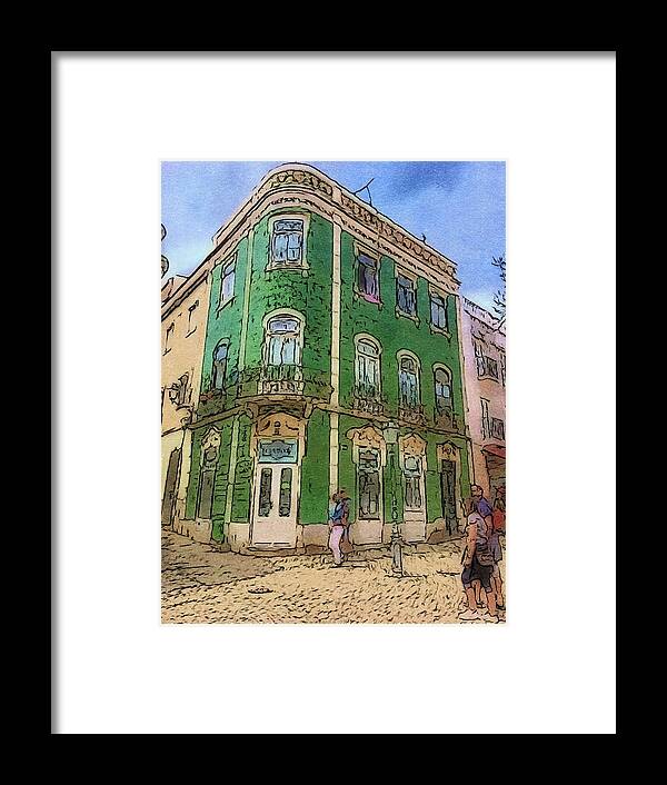 Photoshop Painting Framed Print featuring the digital art Lagos Portugal by Steve Glines