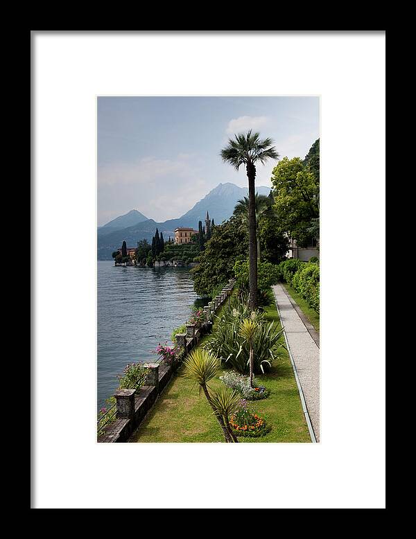Scenics Framed Print featuring the photograph Lake Como, Varenna by Walter Bibikow