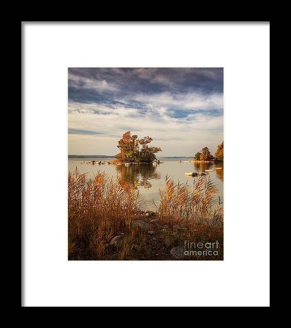 Sweden Framed Print featuring the photograph Lake landscape by Sophie McAulay