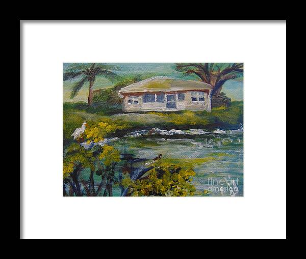 Florida Framed Print featuring the painting Lake Louise by Saundra Johnson