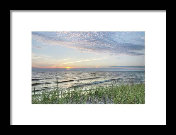 Great Lakes Framed Print featuring the photograph Lake Michigan Sunset IIi by Alan Majchrowicz