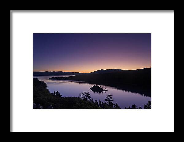 Scenics Framed Print featuring the photograph Lake Tahoe Emerald Bay Dawn by Picturelake