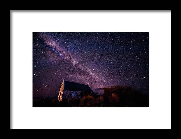 Tranquility Framed Print featuring the photograph Lake Tekapo, New Zealand by Shan.shihan