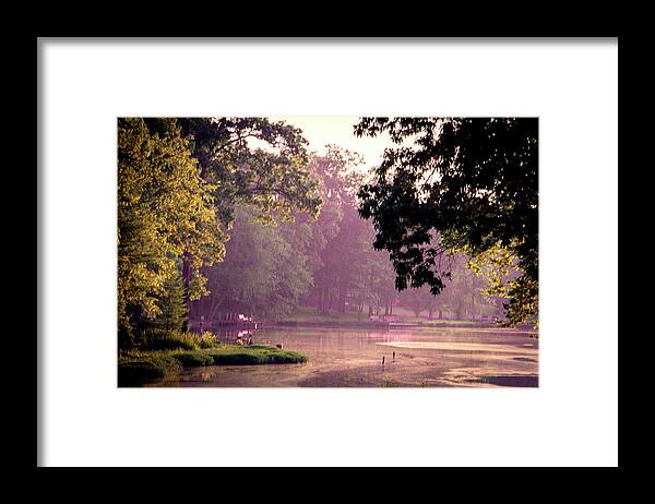Lakeside Framed Print featuring the photograph Lakeside Dawn by Barry Jones