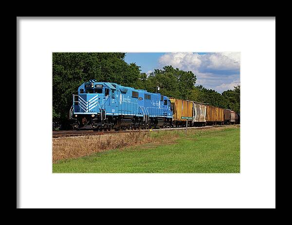 Lancaster And Chester Railroad Framed Print featuring the photograph Lancaster Chester 3821 Train 14 by Joseph C Hinson