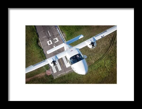 Airplane Framed Print featuring the photograph Land Line by Piotr Wrobel