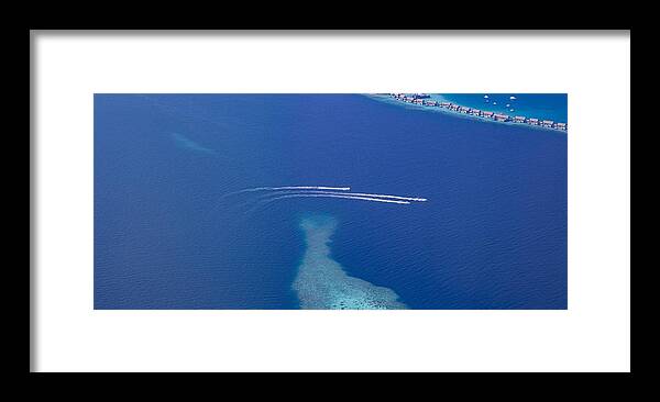 Landscape Framed Print featuring the photograph Landscape Seascape Aerial View by Levente Bodo